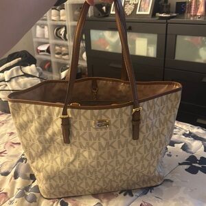 Michael Kors Tan Signature Tote Bag